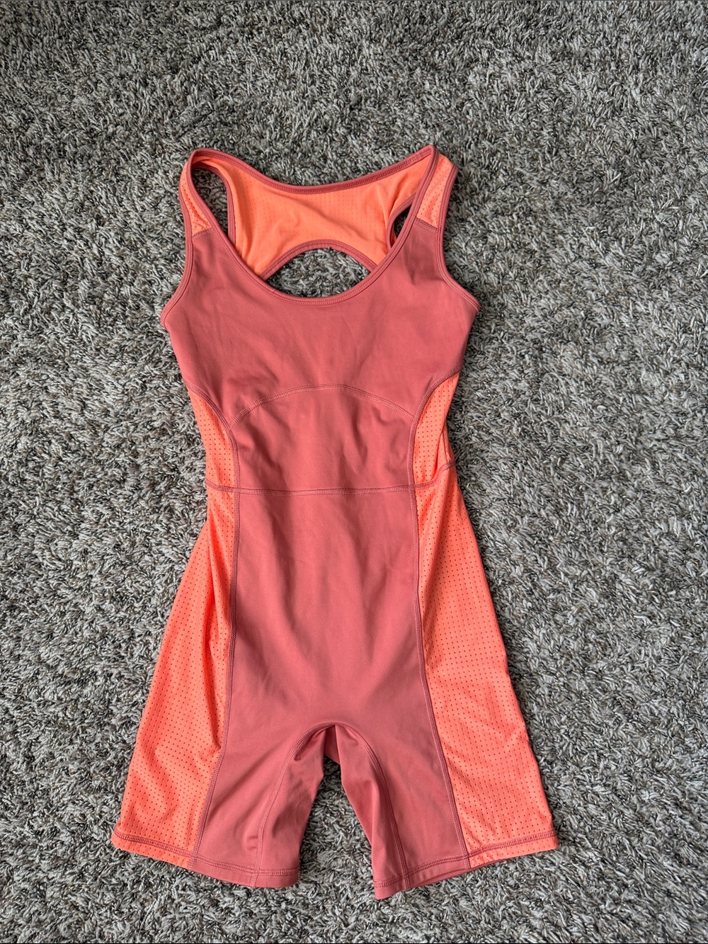 Fabletics Coral & Peach Athletic Jumpsuit